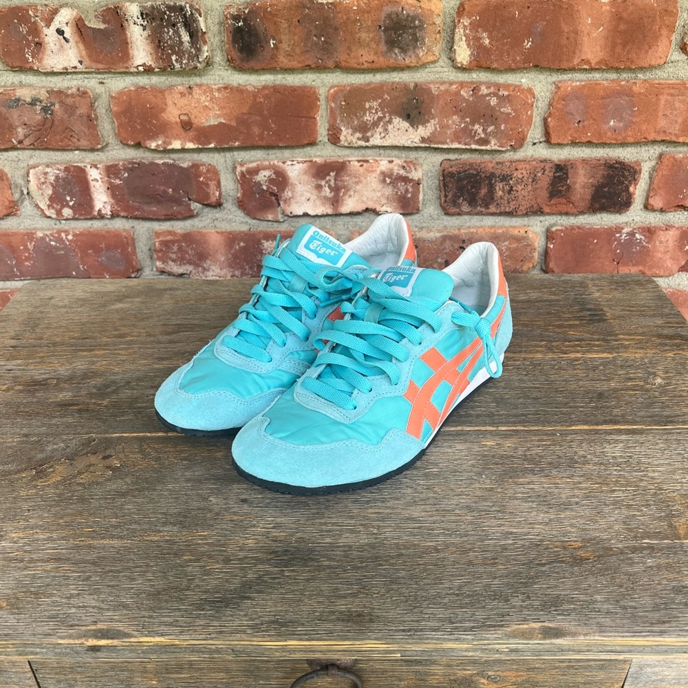 Onitsuka Tiger by Asics Turquoise and Orange Women’s Sneakers